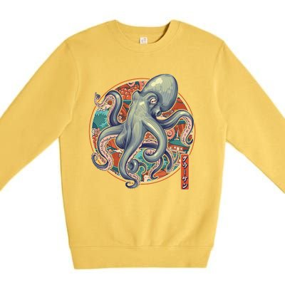 Japanese Kracken Octopus Monster Premium Crewneck Sweatshirt