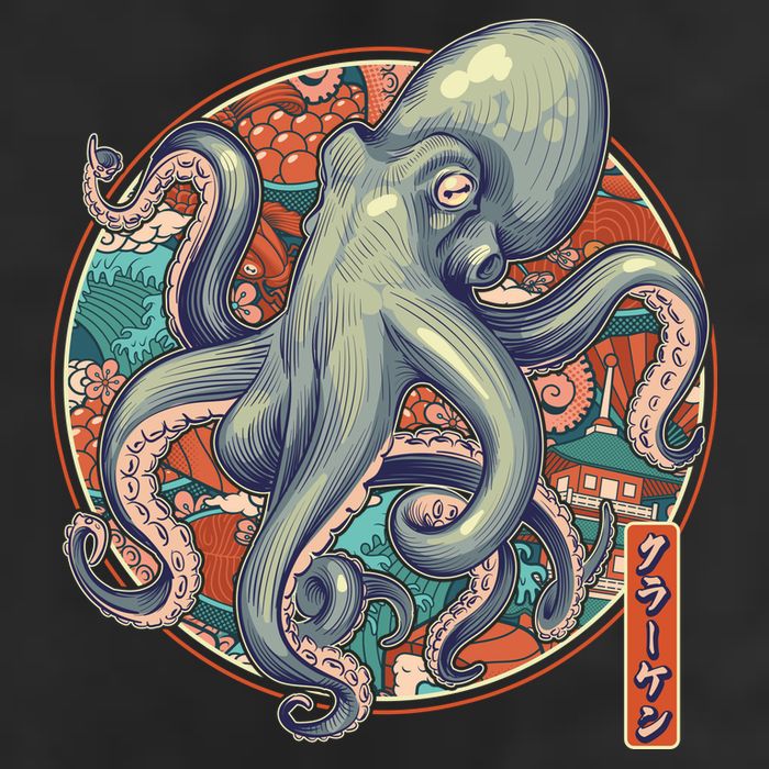 Japanese Kracken Octopus Monster Adult Drive Performance Visor