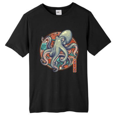 Japanese Kracken Octopus Monster Tall Fusion ChromaSoft Performance T-Shirt