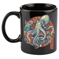 Japanese Kracken Octopus Monster 11oz C Handle Ceramic Mug