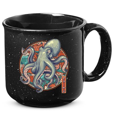 Japanese Kracken Octopus Monster 15oz Campfire Ceramic Mug