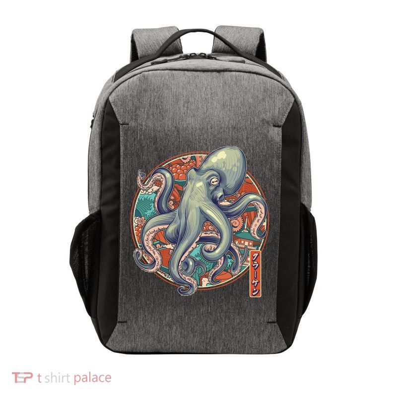 Japanese Kracken Octopus Monster Vector Backpack