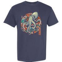 Japanese Kracken Octopus Monster Garment-Dyed Heavyweight T-Shirt