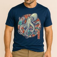 Japanese Kracken Octopus Monster Cooling Performance Crew T-Shirt