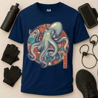 Japanese Kracken Octopus Monster Cooling Performance Crew T-Shirt