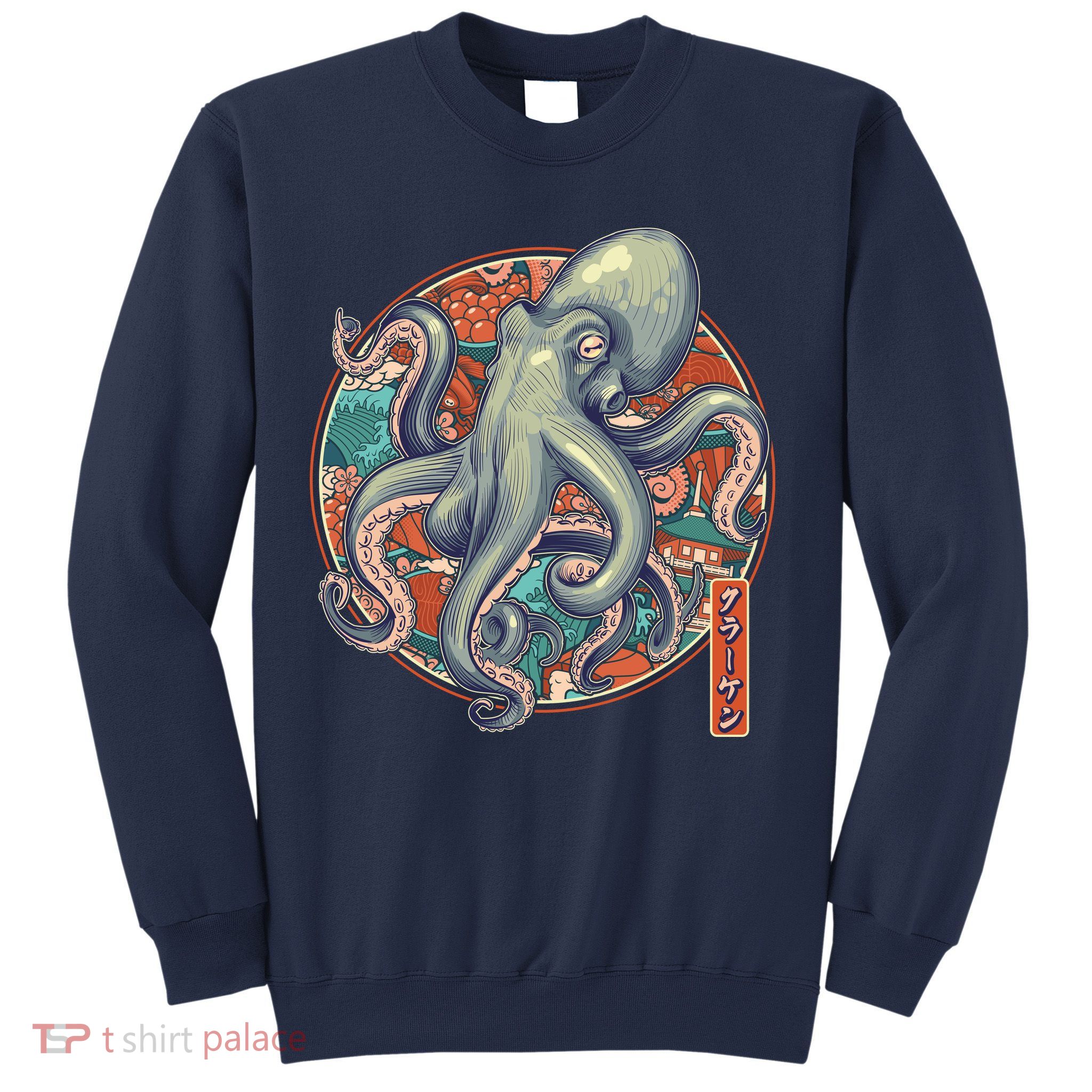 Japanese Kracken Octopus Monster Sweatshirt