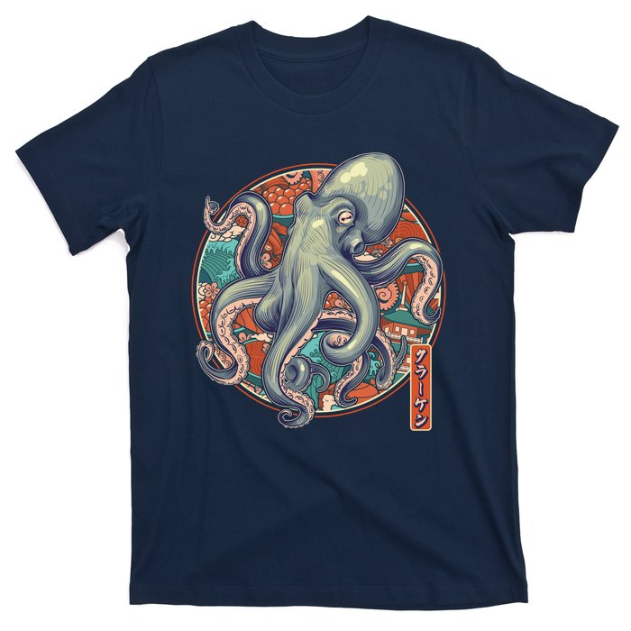 Japanese Kracken Octopus Monster T-Shirt