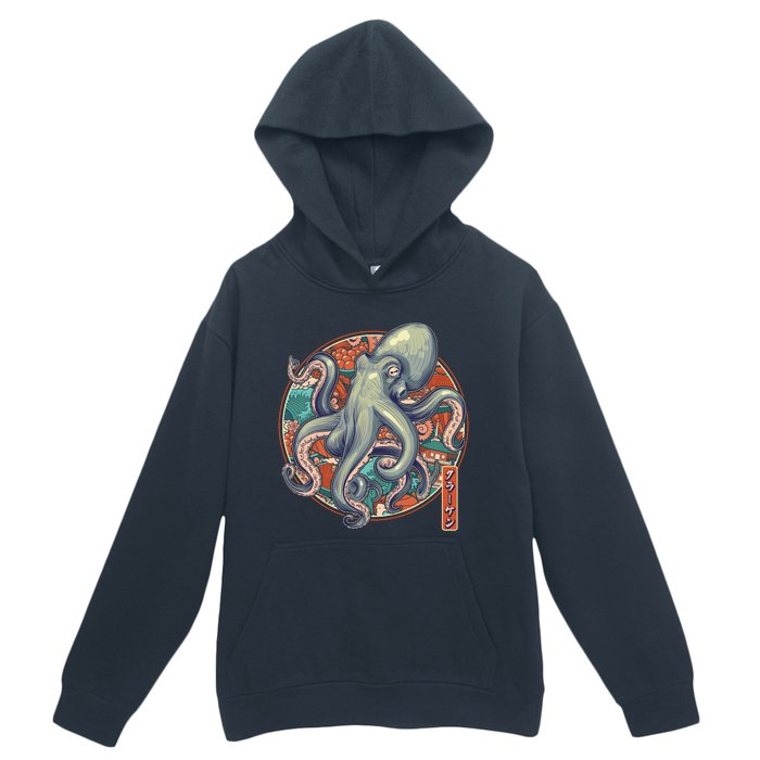 Japanese Kracken Octopus Monster Urban Pullover Hoodie