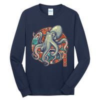 Japanese Kracken Octopus Monster Tall Long Sleeve T-Shirt