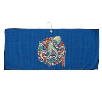 Japanese Kracken Octopus Monster Large Microfiber Waffle Golf Towel