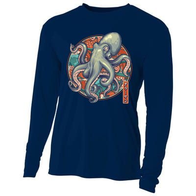 Japanese Kracken Octopus Monster Cooling Performance Long Sleeve Crew