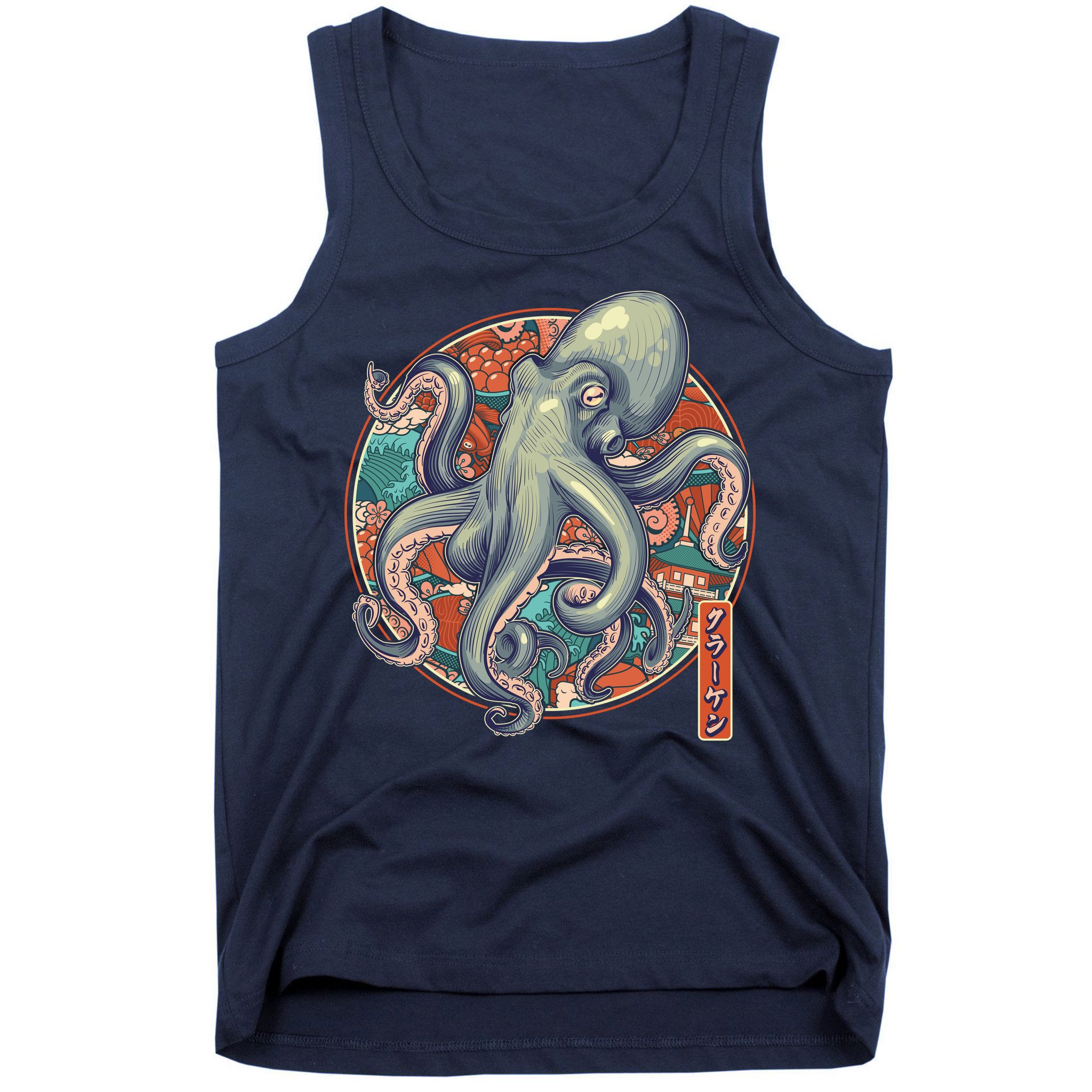 Japanese Kracken Octopus Monster Tank Top
