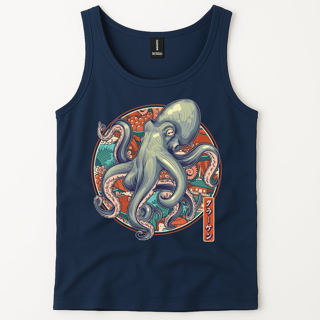 Japanese Kracken Octopus Monster Tank Top