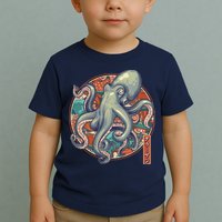 Japanese Kracken Octopus Monster Toddler T-Shirt