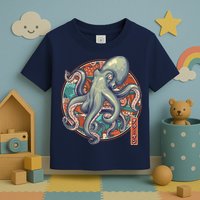 Japanese Kracken Octopus Monster Toddler T-Shirt