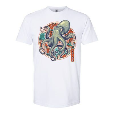 Japanese Kracken Octopus Monster Softstyle® CVC T-Shirt