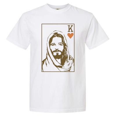 Jesus King Of Hearts Card Christian Gifts Garment-Dyed Heavyweight T-Shirt