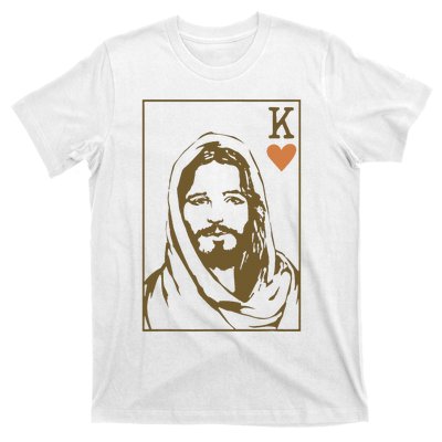 Jesus King Of Hearts Card Christian Gifts T-Shirt