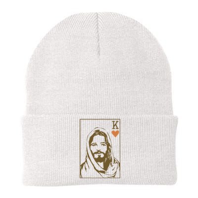 Jesus King Of Hearts Card Christian Gifts Knit Cap Winter Beanie