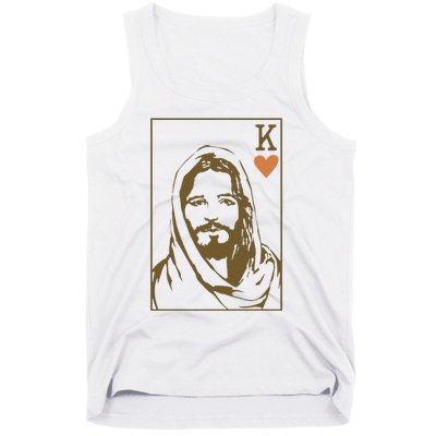 Jesus King Of Hearts Card Christian Gifts Tank Top