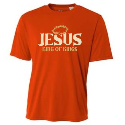 Jesus King Of Kings Thorn Crown Passion Of Christ Faith Gift Cooling Performance Crew T-Shirt