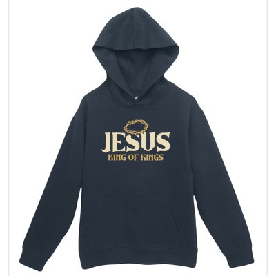 Jesus King Of Kings Thorn Crown Passion Of Christ Faith Gift Urban Pullover Hoodie