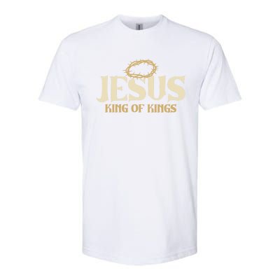 Jesus King Of Kings Thorn Crown Passion Of Christ Faith Gift Softstyle CVC T-Shirt