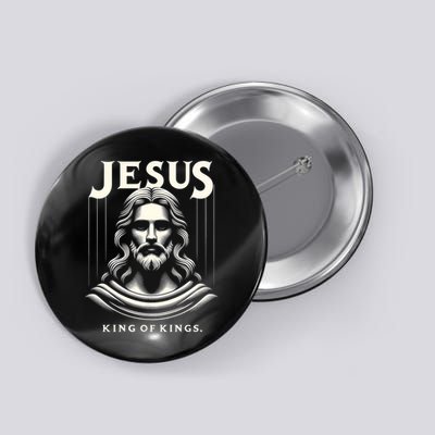 Jesus King Of Kings Jesus Funny Graphic Button