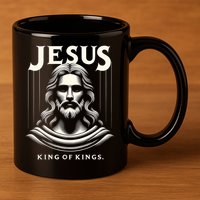Jesus King Of Kings Jesus Funny Graphic 11oz C Handle Ceramic Mug