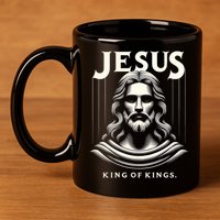 Jesus King Of Kings Jesus Funny Graphic 11oz C Handle Ceramic Mug