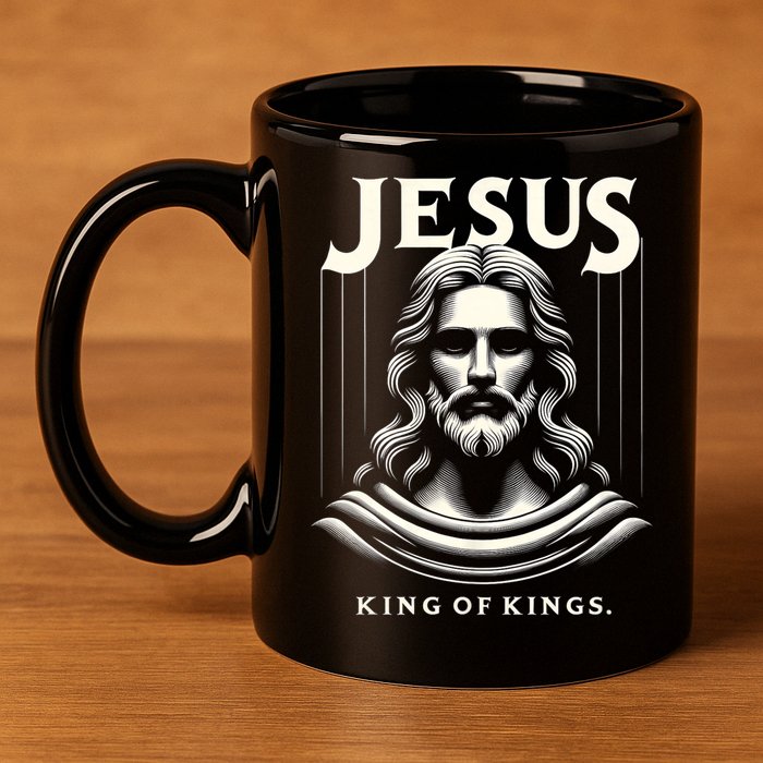 Jesus King Of Kings Jesus Funny Graphic 11oz C Handle Ceramic Mug