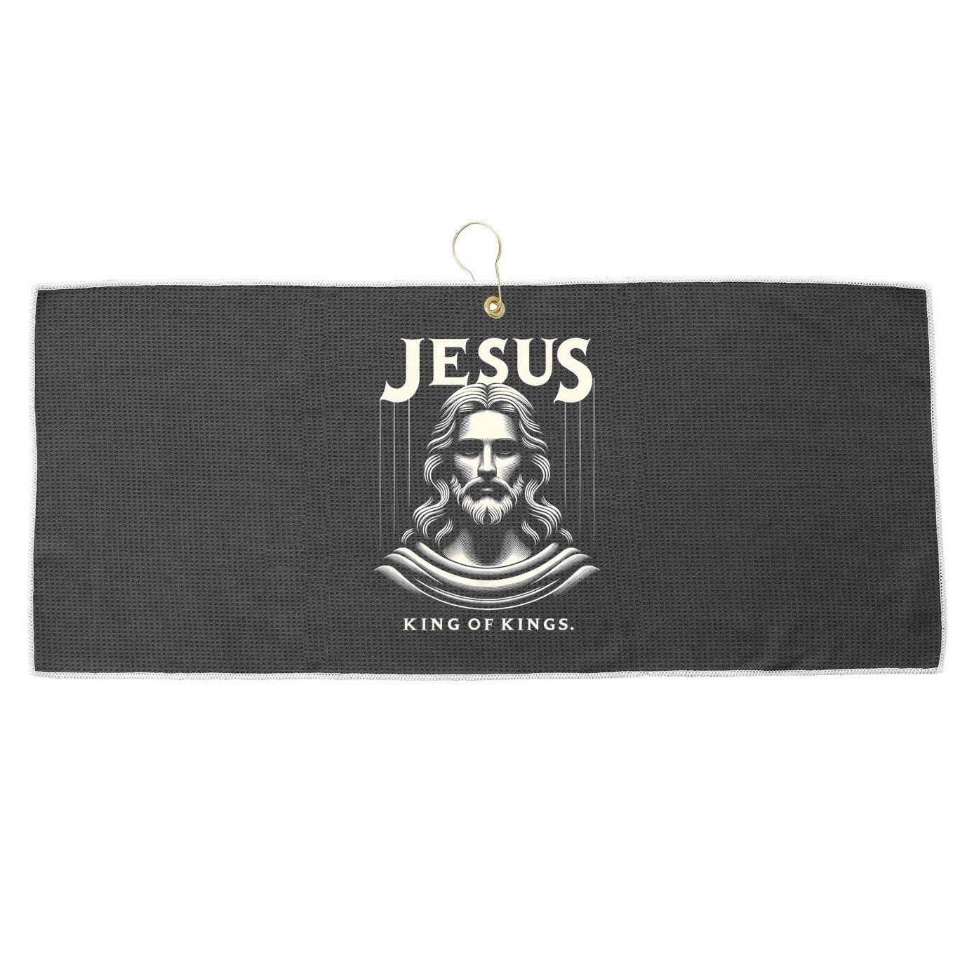 Jesus King Of Kings Jesus Funny Graphic Large Microfiber Waffle Golf Towel