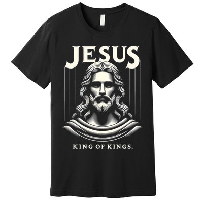 Jesus King Of Kings Jesus Funny Graphic Premium T-Shirt