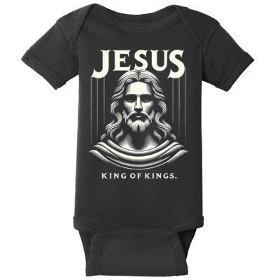 Jesus King Of Kings Jesus Funny Graphic Baby Bodysuit