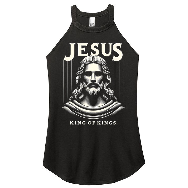 Jesus King Of Kings Jesus Funny Graphic Women's Perfect Tri Rocker Tank