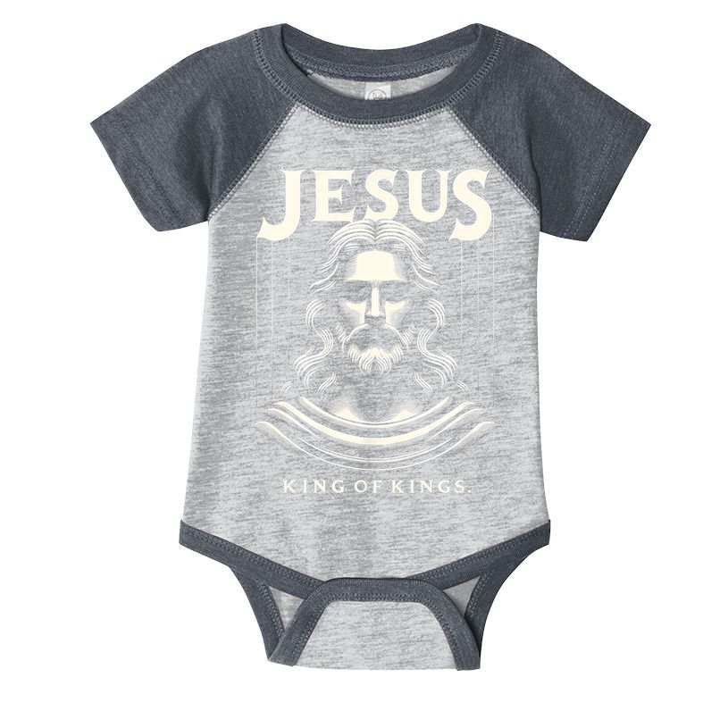 Jesus King Of Kings Jesus Funny Graphic Infant Baby Jersey Bodysuit