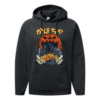 Japanese Killer Pumpkin Vegetable Kaiju Anime Halloween Performance Fleece Hoodie