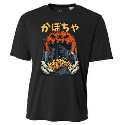 Japanese Killer Pumpkin Vegetable Kaiju Anime Halloween Cooling Performance Crew T-Shirt