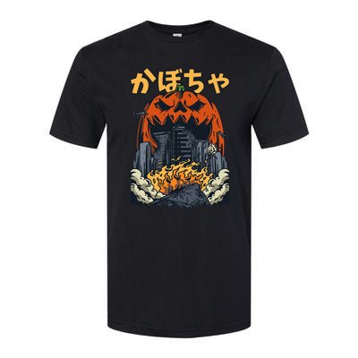 Japanese Killer Pumpkin Vegetable Kaiju Anime Halloween Softstyle CVC T-Shirt