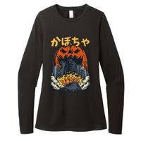 Japanese Killer Pumpkin Vegetable Kaiju Anime Halloween Womens CVC Long Sleeve Shirt