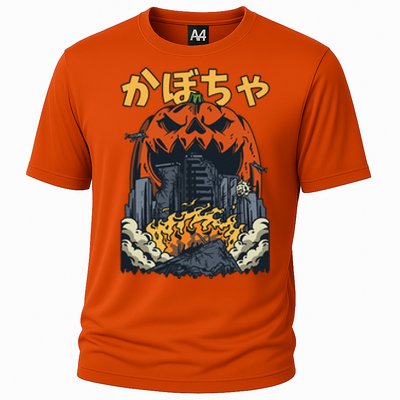 Japanese Killer Pumpkin Vegetable Kaiju Anime Halloween Cooling Performance Crew T-Shirt