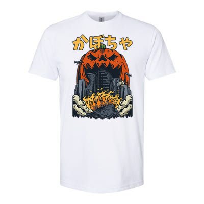 Japanese Killer Pumpkin Vegetable Kaiju Anime Halloween Softstyle CVC T-Shirt