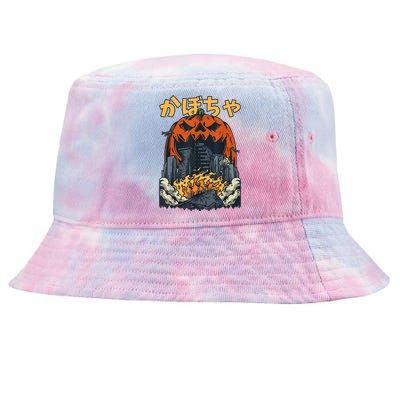 Japanese Killer Pumpkin Vegetable Kaiju Anime Halloween Tie-Dyed Bucket Hat