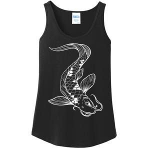 Japan Koi Pond Fish Kawaii Traditional Japanese Graphic Ladies Essential Tank