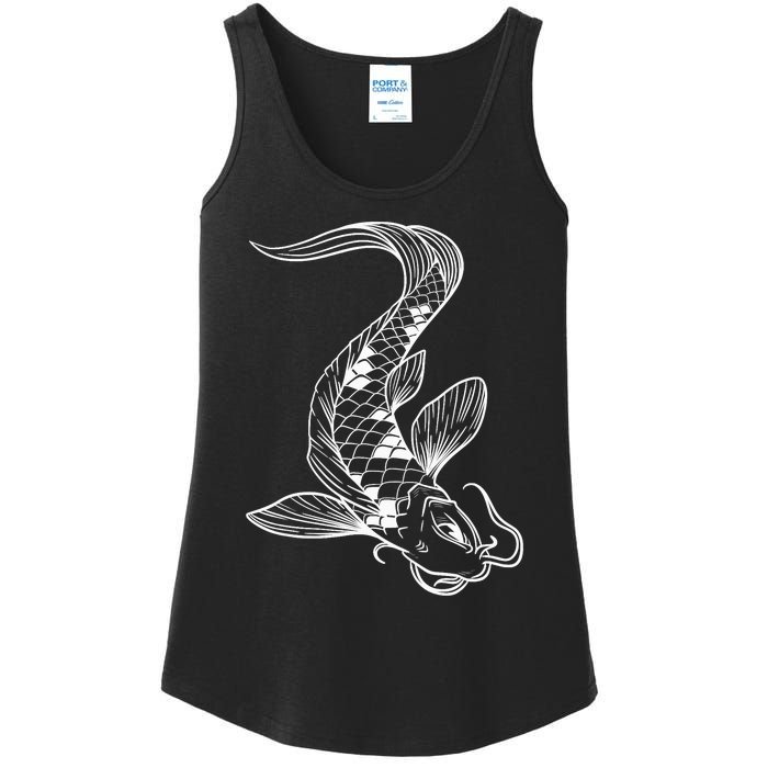 Japan Koi Pond Fish Kawaii Traditional Japanese Graphic Ladies Essential Tank