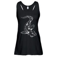 Japan Koi Pond Fish Kawaii Traditional Japanese Graphic Ladies Essential Flowy Tank