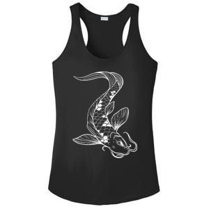 Japan Koi Pond Fish Kawaii Traditional Japanese Graphic Ladies PosiCharge Competitor Racerback Tank