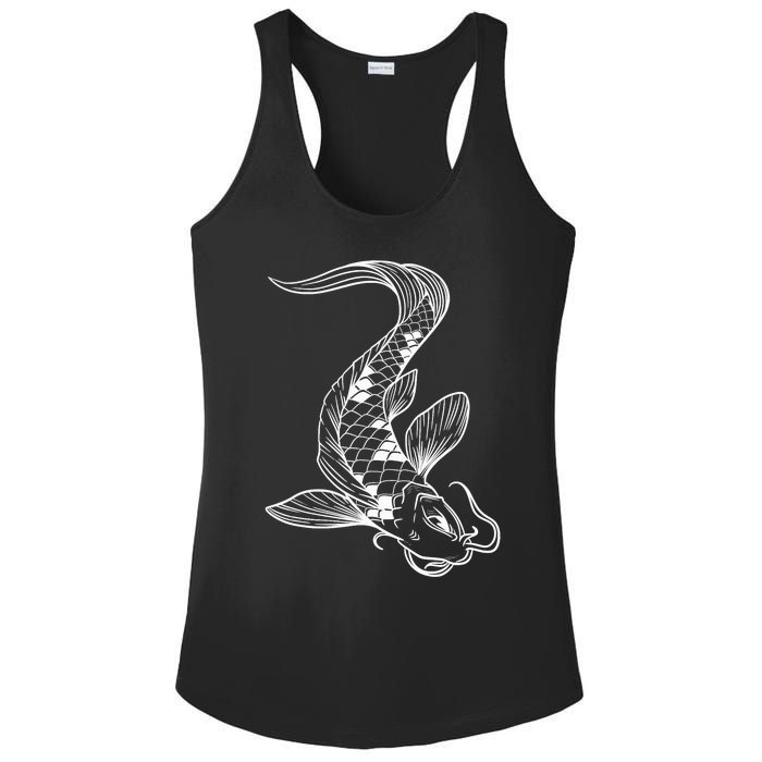 Japan Koi Pond Fish Kawaii Traditional Japanese Graphic Ladies PosiCharge Competitor Racerback Tank