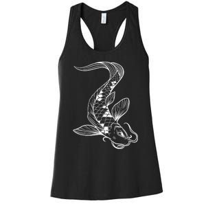 Japan Koi Pond Fish Kawaii Traditional Japanese Graphic Women's Racerback Tank