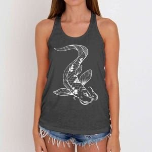 Japan Koi Pond Fish Kawaii Traditional Japanese Graphic Women's Knotted Racerback Tank